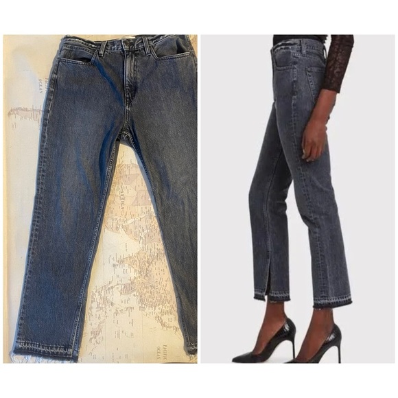 SLVRLAKE Rider Break Down Split
Hem Jeans Straight Leg Black Denim Size 31 - Picture 1 of 16